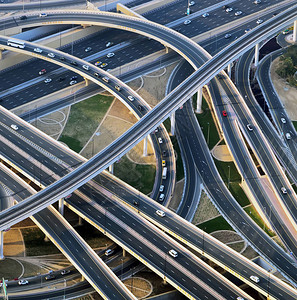 高速公路交汇处的鸟瞰图Cityscapes交通桥物流图片
