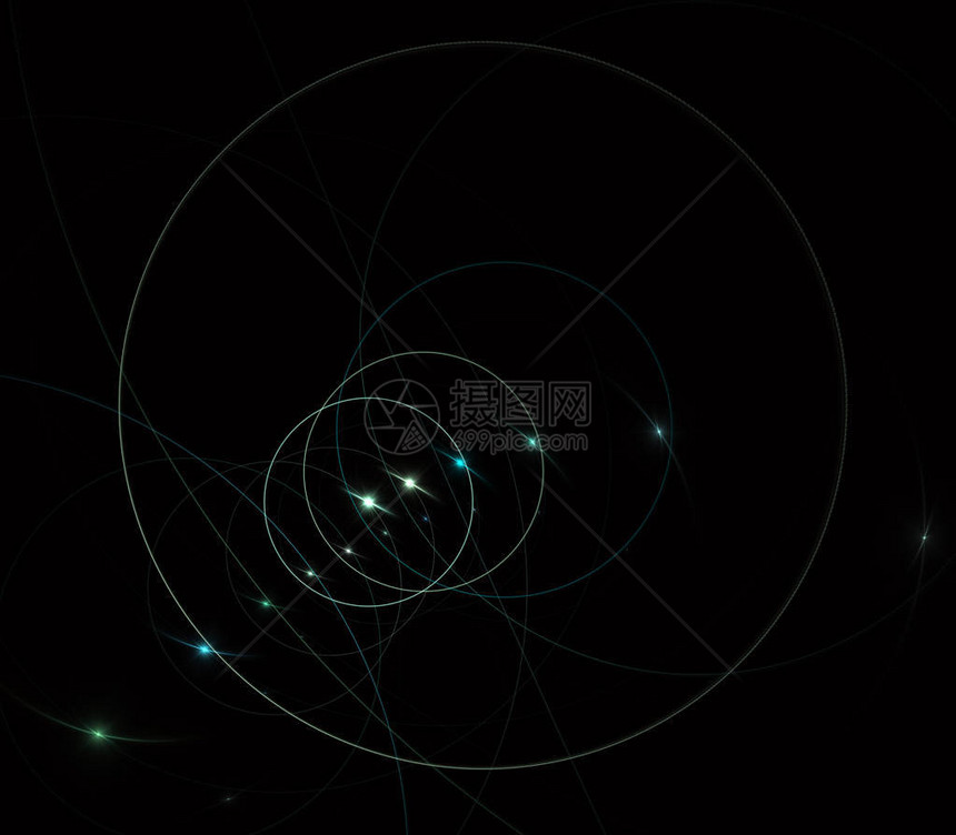 弦理论物理过程和量子理论量子纠缠一台抽象计算机生成现代分形为您的设计提供旋转运动模式中的图片
