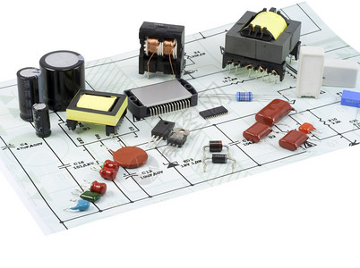 电子元器件及零配件背景图片
