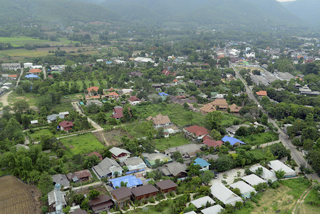 泰国北部湄宏顺北部省的湄宏顺到拜县途中的拜村图片