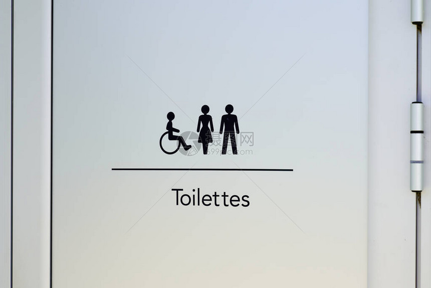 厕所门标志男和女图片