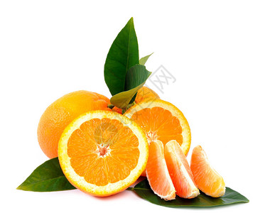 切开的新鲜橙子图片