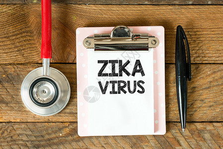 医学概念带有Zika登记和听图片