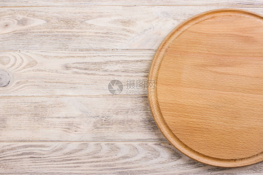 旧木制切板圆木制比萨板用图片