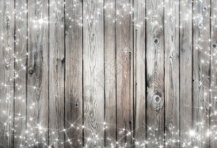 纳希特带有抽象光的木制圣诞背景插画