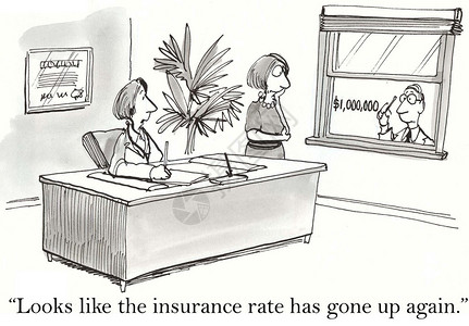 保险费率提高插画