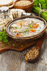 荞麦肉汤俄罗斯传统菜肴图片