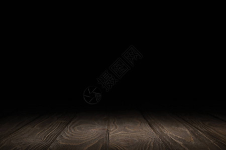 黑色棕条纹木桌背景图片