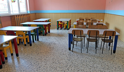 拥有儿童桌椅的幼儿园大面积图片