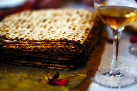 Matzah无叶面包和犹太假日逾图片