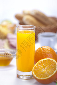 橙汁加早餐图片