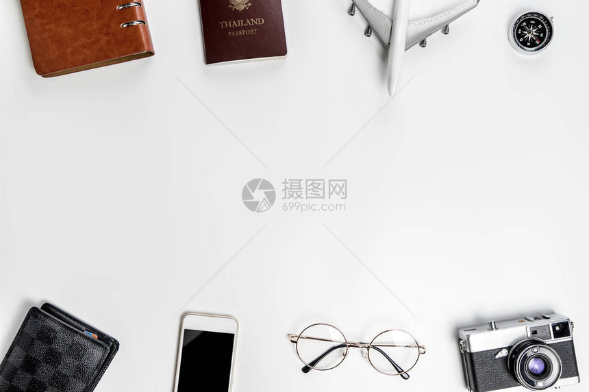 商业旅行客用白色和中间复制空间的图片