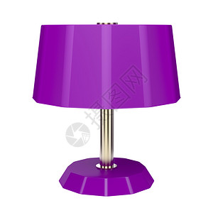 孤立在白色背景上的紫色台灯图片