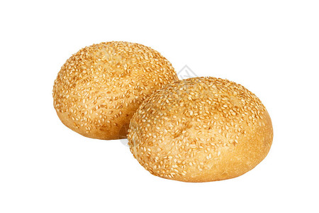 两包圆三明治面包芝麻种子在图片