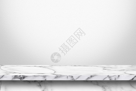 白色大理石白桌背景图片