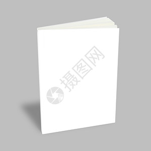 白色封面的空白书背景图片