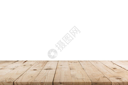 孤立白背景的空木板图片