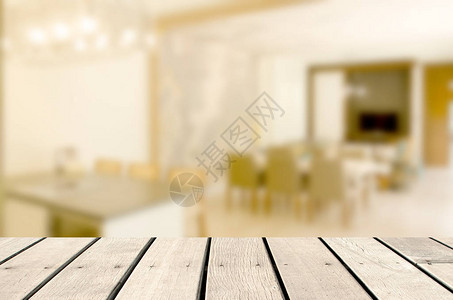 桌顶上模糊的起居室内部背景背景图片