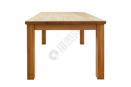 孤立在白色的木桌背景图片