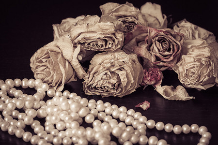 古老的生命有淡色的玫瑰和白图片