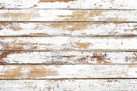 复古白木背景旧风化木板涂成白色图片