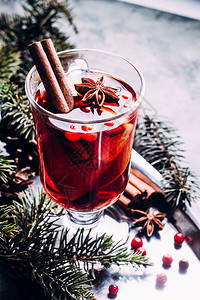 圣诞甜酒加牛莓肉桂图片