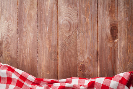 木制厨房烹饪桌的毛巾顶端视图图片