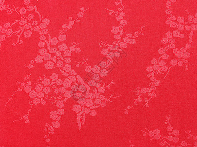 东方质感花纹的红布图片