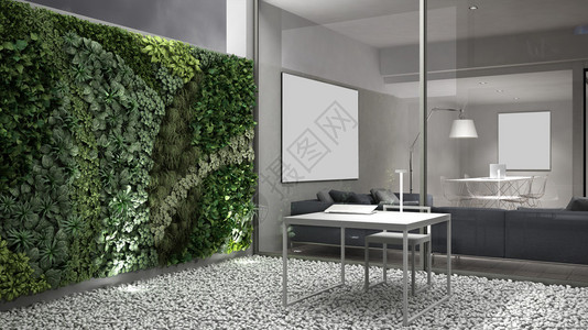 垂直园艺办公室庭院3d插图图片