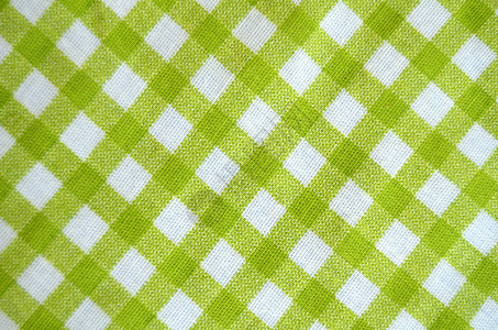 绿白格子桌布材质背景图片