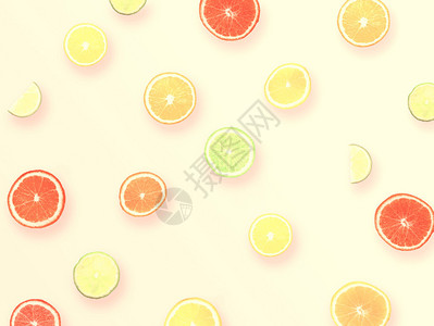 Citrus果类橙Lime长影葡萄水果顶部视图图片
