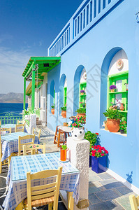 希腊的标志希腊餐厅图片