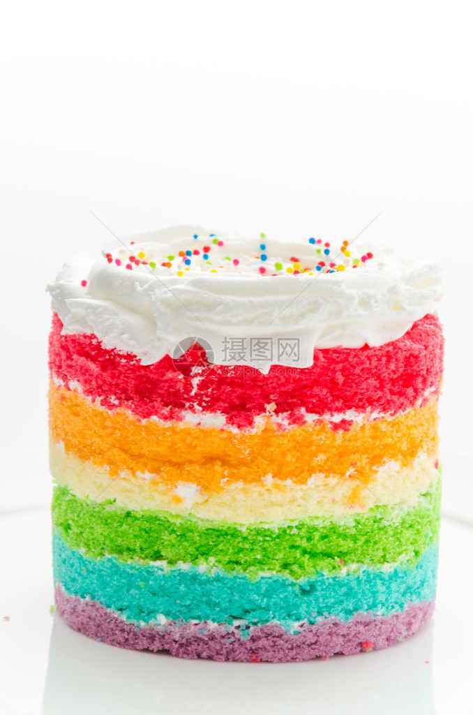 彩虹蛋糕图片