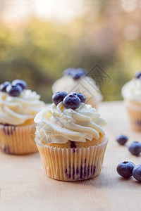 柠檬蓝莓纸杯蛋糕图片