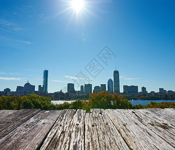 美国马萨诸塞州桥的波士顿天线直图片