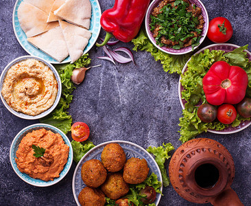 选择中东或阿拉伯菜图片