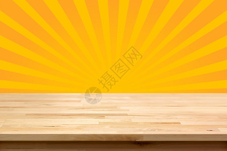 黄日晒或辐射背景上顶的木板可用于显背景图片