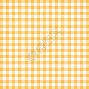 黄色方格布桌背景或纹理图片