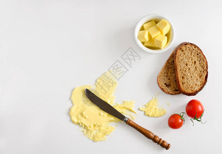 黄油散料或人造黄瓜产品背景图片
