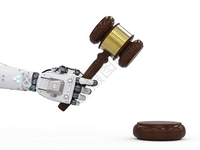 网络法律概念3D制机器人图片