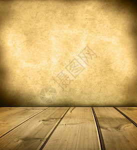 木地板和空白墙图片