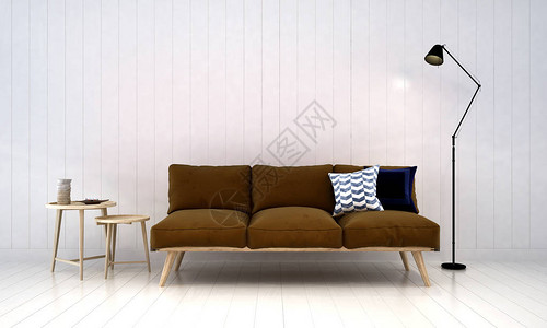 3d渲染客厅的室内设计图片