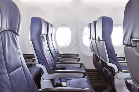 飞机内的空座位背景图片