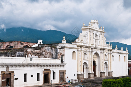 尼加拉瓜古代大教堂部分在图片