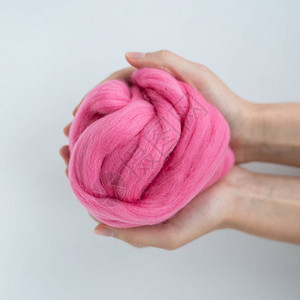 粉红色梅里诺羊毛图片