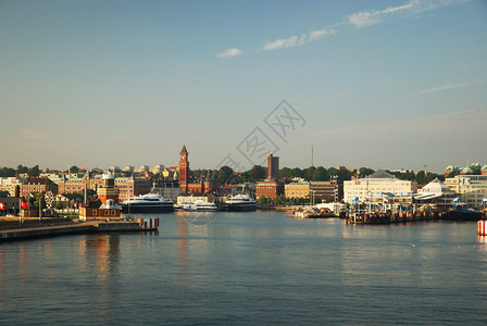 瑞典城市Helsingborg位于Katte高清图片