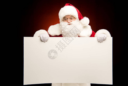 圣诞老人展示圣诞节模板黑图片