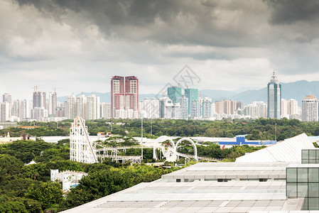 城市深圳鸟瞰图图片