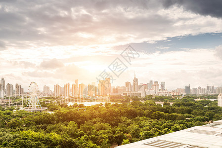 城市深圳鸟瞰图图片