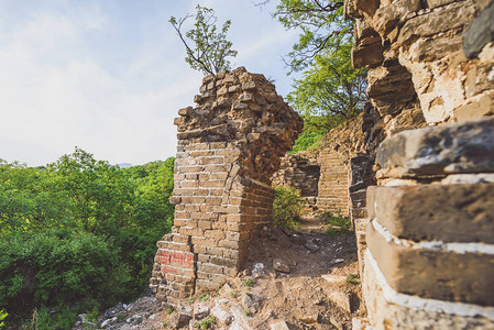 万里长城箭口荒原段背景图片